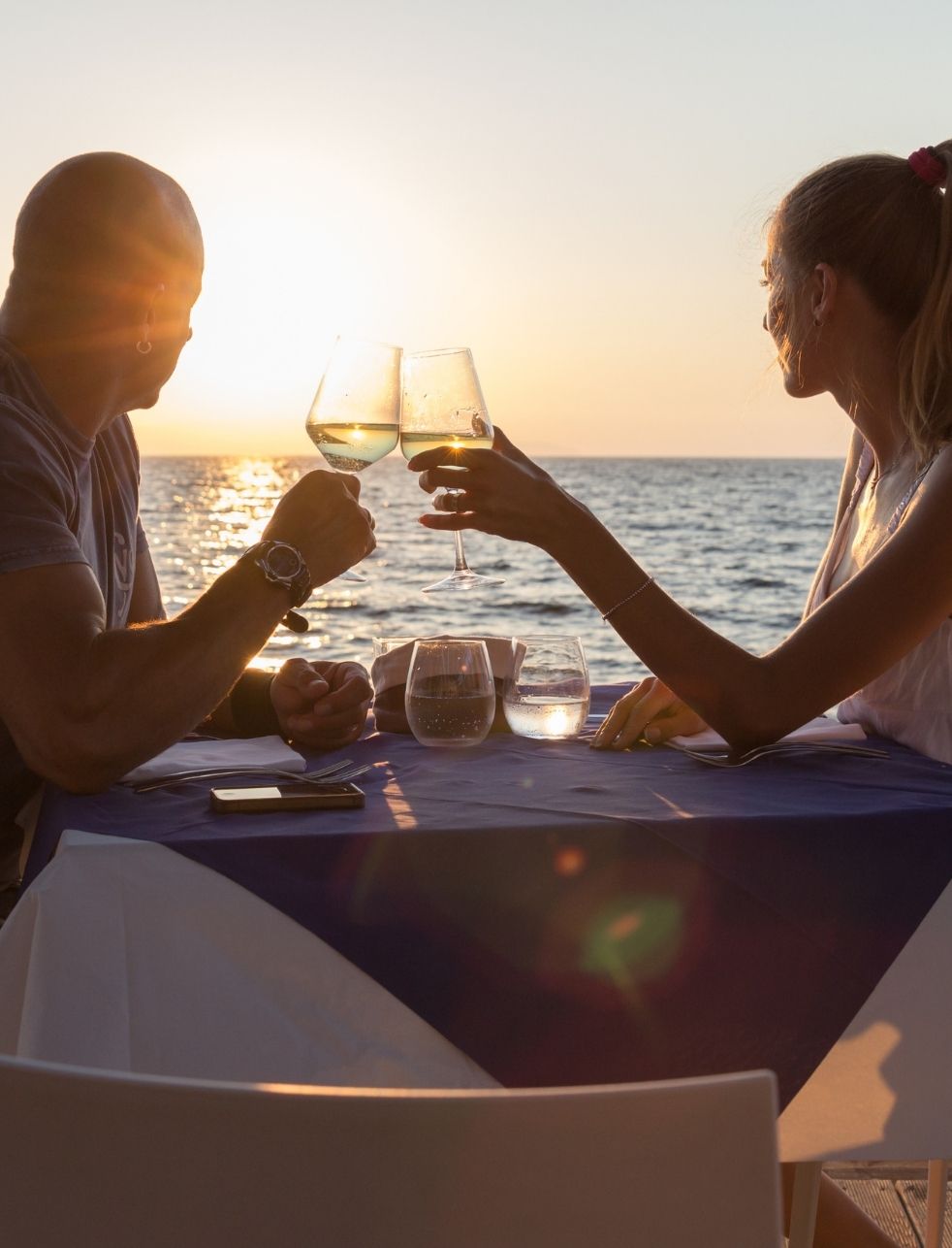 soirée restaurant vue plage salou